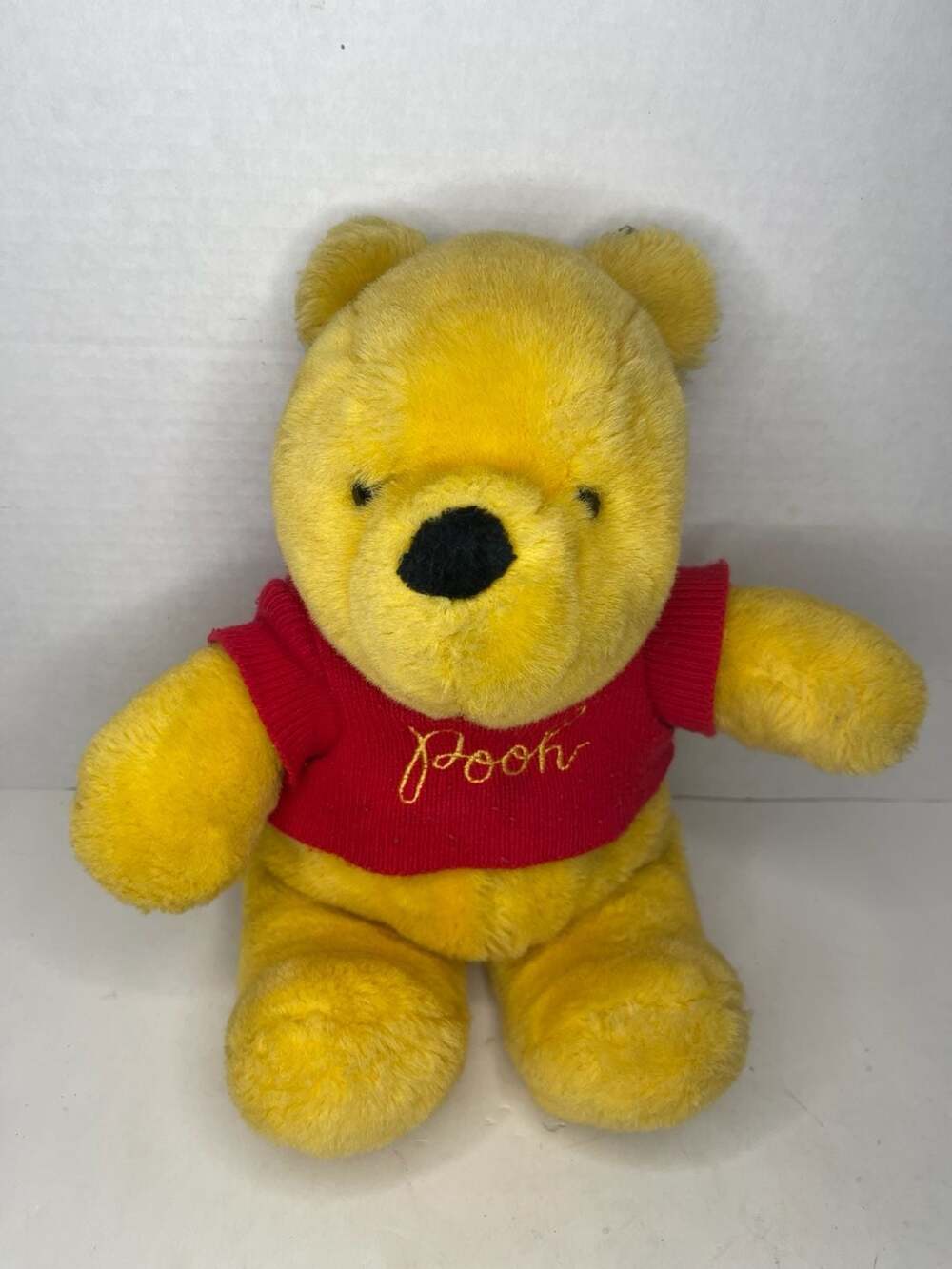 Vintage Gund Sears Disney Winnie the Pooh Plush Stuffed Animal Red Sweater
